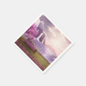 滝とさくらんぼの木のまわりに々湖 スタンダードカクテルナプキン (角)