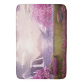 滝とさくらんぼの木のまわりに々湖 バスマット (正面縦)