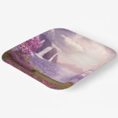 滝とさくらんぼの木のまわりに々湖 ペーパープレート (傾斜あり)