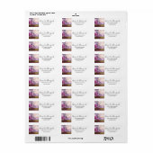 滝とさくらんぼの木のまわりに々湖 ラベル (フルシート)