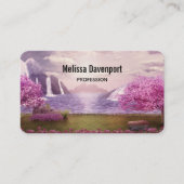 滝とさくらんぼの木のまわりに々湖 名刺 (正面)