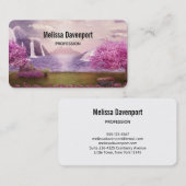 滝とさくらんぼの木のまわりに々湖 名刺 (正面/裏面)