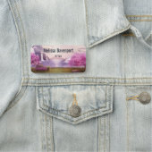 滝とさくらんぼの木のまわりに々湖 名札 (インサイチュ)