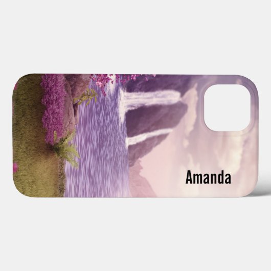 滝とさくらんぼの木のまわりに々湖 Case-Mate iPhoneケース (裏面 (横))