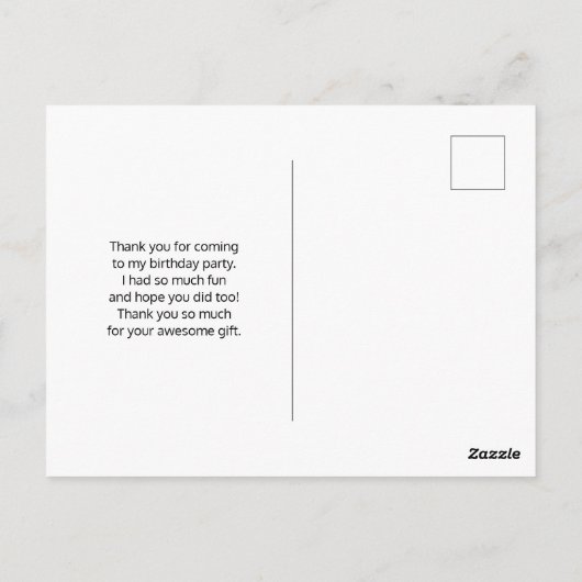 滝とさくらんぼの木のまわりに湖サンキュー ポストカード (裏面)