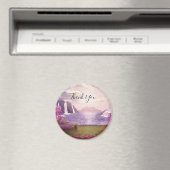 滝とさくらんぼの木のまわりに湖サンキュー マグネット (インサイチュ (食洗機))