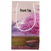 滝とさくらんぼツリーズバイアレイクサンキュー スモールペーパーバッグ (正面)