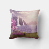 滝とさくらんぼツリーズバイアレイク クッション (裏面)