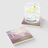 滝とさくらんぼツリーズバイアレイク ストーンコースター (横)