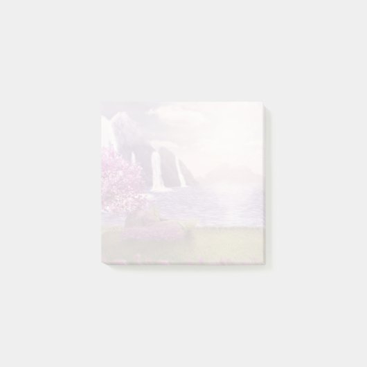 滝とさくらんぼツリーズバイアレイク ポストイット (正面)