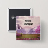 滝とさくらんぼツリーズバイアレイク 缶バッジ (正面&裏面)