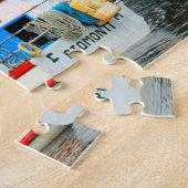 滝とボート ジグソーパズル (側面)