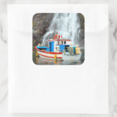 滝とボート スクエアシール (バッグ)