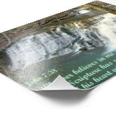 滝とヨハネ7:38 フォトプリント            (角)