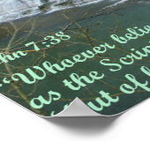 滝とヨハネ7:38 ポスター (角)