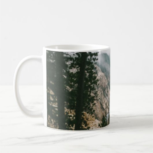 滝と山の景色 コーヒーマグカップ (左)