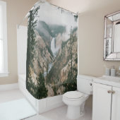 滝と山の景色 シャワーカーテン (インサイチュ)