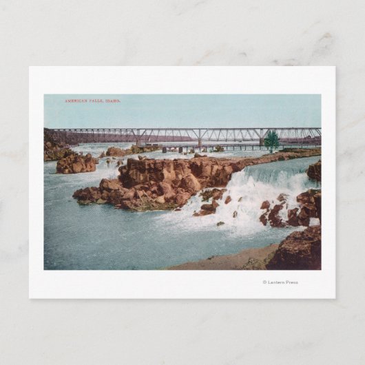 滝と橋の空中表示 ポストカード (正面)