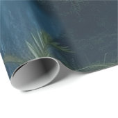 滝と花のスカル ラッピングペーパー (ロールコーナー)