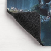 滝と花の切り離しのスカル マウスパッド (コーナー)