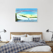 滝と虹の一般表示 キャンバスプリント (インサイチュ (寝室))