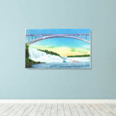 滝と虹の一般表示 キャンバスプリント (インサイチュ (ウッドフロア))