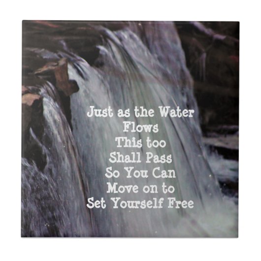  滝と言葉 タイル (正面)