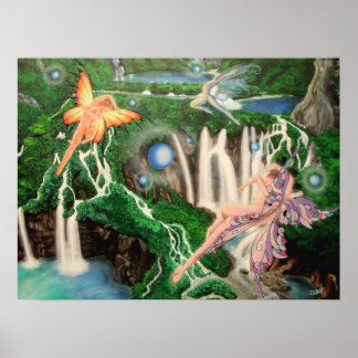 滝と踊り灯 ポスター