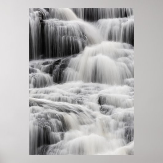 滝と黒灰色の滝 ポスター (正面)