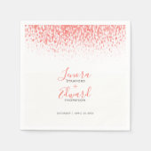 滝に棲むサンゴの灰色のアート結婚の展示 スタンダードカクテルナプキン (正面)