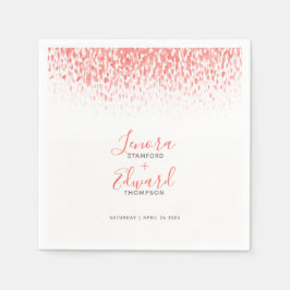 滝に棲むサンゴの灰色のアート結婚の展示 スタンダードカクテルナプキン