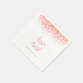 滝に棲むサンゴの灰色のアート結婚の展示 スタンダードカクテルナプキン (角)