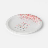 滝に棲むサンゴの灰色のアート結婚の展示 ペーパープレート (アングル)