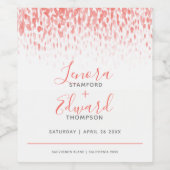 滝に棲むサンゴの灰色のアート結婚の展示 ワインラベル (シングルラベル)