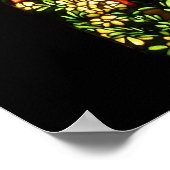 滝のある風景、ティファニー1920 ポスター (角)