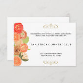 滝のような花の結婚式の受付カード エンクロージャーカード (正面/裏面)