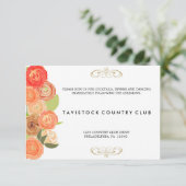 滝のような花の結婚式の受付カード エンクロージャーカード (スタンド正面)