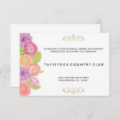 滝のような花の結婚式の招待状 招待状 (正面/裏面)