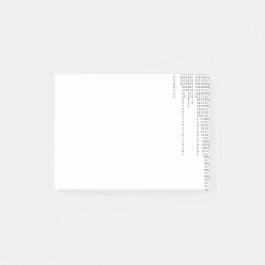 滝のように落ちるバイナリ ポストイット (正面)