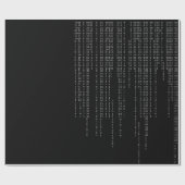 滝のように落ちるバイナリ ラッピングペーパー (フラット)