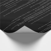 滝のように落ちるバイナリ ラッピングペーパー (角)