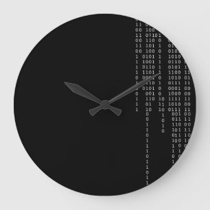 滝のように落ちるバイナリ ラージ壁時計