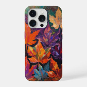 滝のように降り注ぐ紅葉、カラフルな秋のデザイン iPhone 15 PROケース
