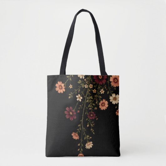 滝のように降り注ぐ花 トートバッグ (正面)