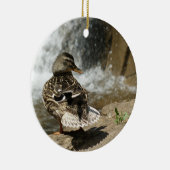 滝のオーナメントのアヒル セラミックオーナメント (右)