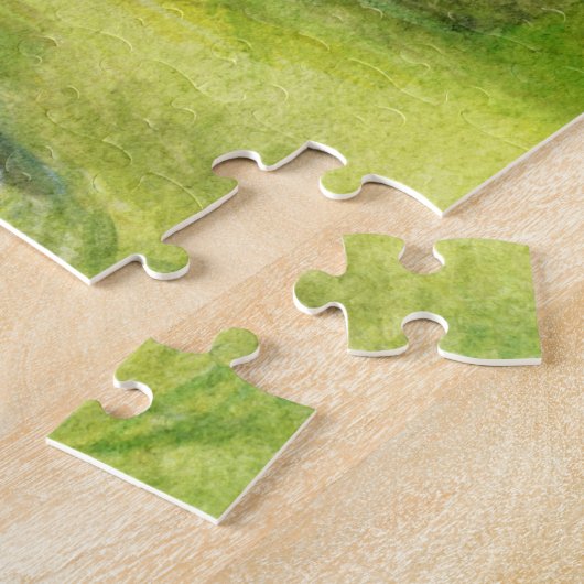 滝のストリーム素晴らしアー絵画トのジグソーパズル ジグソーパズル (側面)