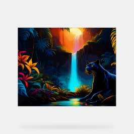 滝のヒョウ アクリルサイン