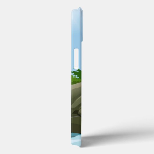 滝のマスのはえの魚釣り Case-Mate iPhoneケース (裏面 / 右)