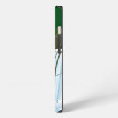 滝のマスのはえの魚釣り iPhoneケース (左側面)