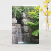滝のメッセージカード カード (黄色い花)